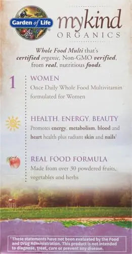 Garden of Life Organics Multivitamin for Women - Women's Once Daily Multi - Whole Food Multi with Iron,Biotin,Vegan Organic Womens Multivitamin Garden of LifeBuy Supplements Australia