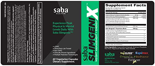 Saba SlimGenix -Energy, Weight Management, Appetite Control, Focus, Fat Burner SabaBuy Supplements Australia