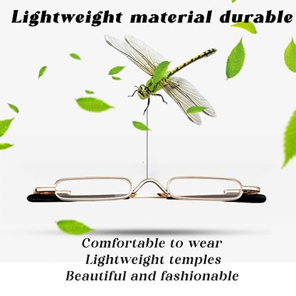 Viseng 2 Pairs Slim Pocket-Sized Metal Reading Glasses: Your Stylish Travel Companion VisengBuy Supplements Australia