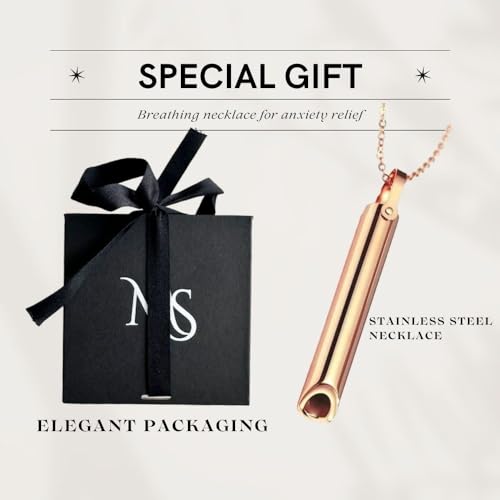 Mariscal Anxiety Breathing Necklace - Rose Gold Anti Anxiety Necklace Breathing for Women and Men Mariscal StoreBuy Supplements Australia