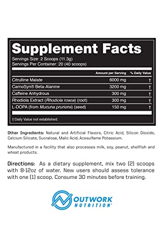 Outwork Nutrition Pre-Workout Supplement with Nootropics - Energy & Mental Focus Outwork NutritionBuy Supplements Australia