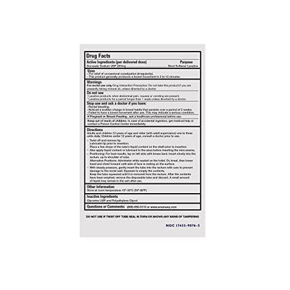 Docusol Docusate Sodium Mini Enema ml, Clear, 0.84 Fl Oz EnemeezBuy Supplements Australia