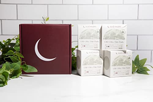 Red Moon Ultra Thin Hemp Pads (Pack of 10) Sanitary Pads for Women, Menstrual Pads- White Red MoonBuy Supplements Australia