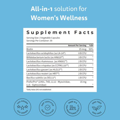 Happy v Dr. Formulated Vaginal Probiotics for Women, Clinically Proven Womens Probiotic Happy vBuy Supplements Australia