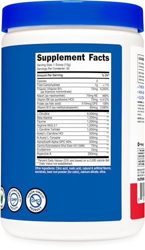 Nutricost Stim-Free Pre-Workout Powder Fruit Punch 30 Servings - Gluten Free, Non-GMO NutricostBuy Supplements Australia