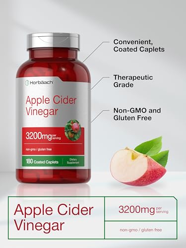 Apple Cider Vinegar Tablets 3200mg | 180 Pills | Vegetarian, Non-GMO & Gluten Free Supplement HorbäachBuy Supplements Australia