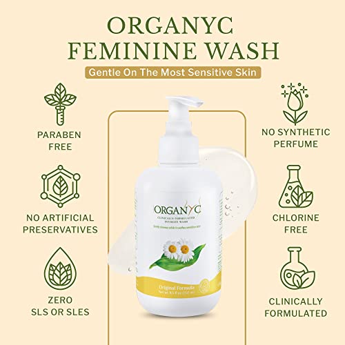 Organyc Feminine Intimate Wash for Sensitive Skin with Chamomile, Free from Chlorine, Parabens OrganycBuy Supplements Australia