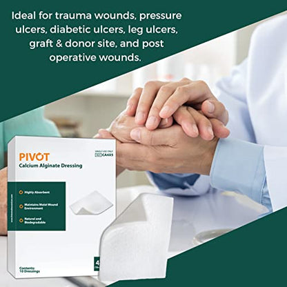 Pivot Calcium Alginate Wound Dressing – All-Natural First Aid | 4x5 Dressin LMP LINKS MEDICAL PRODUCTS INC.Buy Supplements Australia