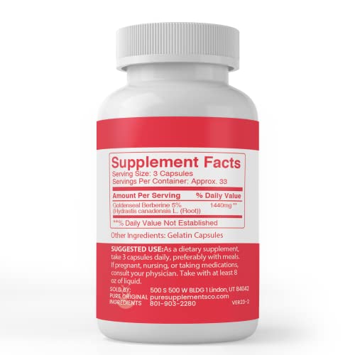 Pure Original Ingredients Berberine, (100 Capsules) Always Pure, No Additives Or Fillers PURE ORIGINAL INGREDIENTSBuy Supplements Australia