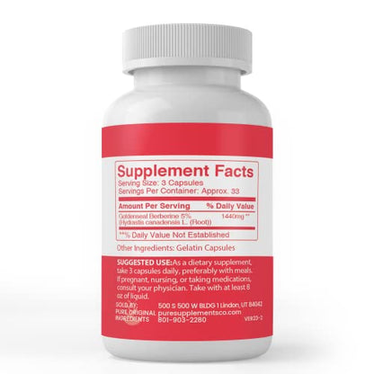 Pure Original Ingredients Berberine, (100 Capsules) Always Pure, No Additives Or Fillers PURE ORIGINAL INGREDIENTSBuy Supplements Australia