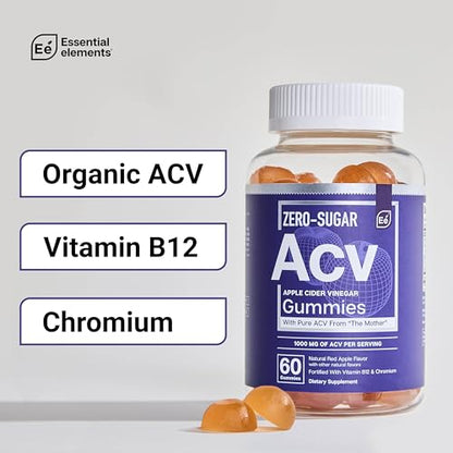 Essential Elements Zero-Sugar ACV Apple Cider Vinegar Gummies from “The Mother” Essential ElementsBuy Supplements Australia