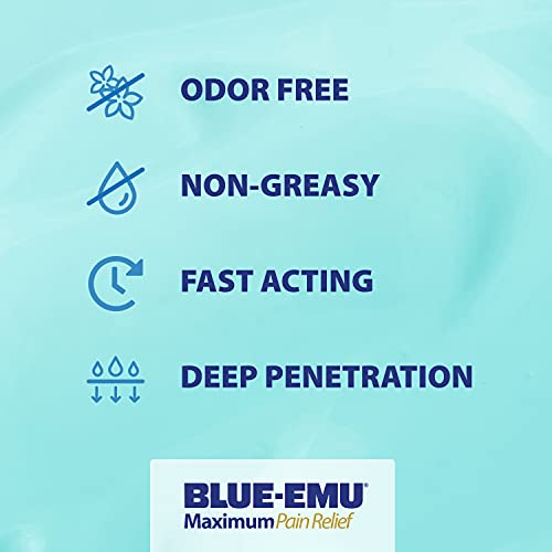 BLUE-EMU Maximum Pain Relief Cream for Arthritis, Muscle, & Joint Aches, 3 Oz, 1 Pack BLUE-EMUBuy Supplements Australia