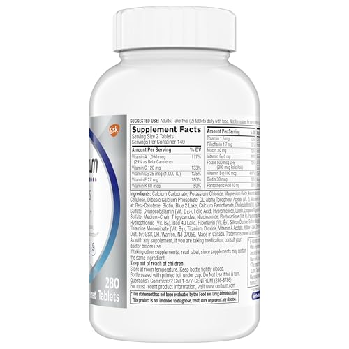 Centrum Minis Silver Multivitamin for Men 50 Plus, Multivitamin/Multimineral Supplement, Vitamin D3, B-Vitamins and Zinc, Non-GMO Ingredients, Supports Memory