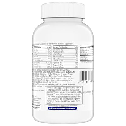 Centrum Minis Silver Multivitamin for Men 50 Plus, Multivitamin/Multimineral Supplement, Vitamin D3, B-Vitamins and Zinc, Non-GMO Ingredients, Supports Memory