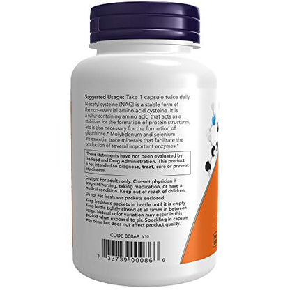 NOW Supplements, NAC (N-Acetyl Cysteine) 600 mg with Selenium & Molybdenum NOWBuy Supplements Australia