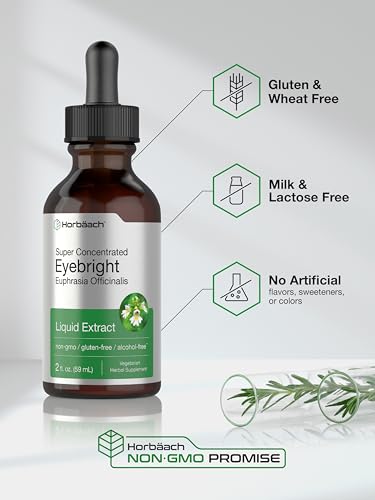 Eyebright Herb Supplement | 2 fl oz | Alcohol Free Drops | Super Concentrated Liquid HorbäachBuy Supplements Australia