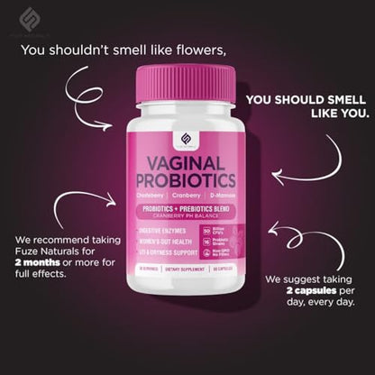 Vaginal Probiotics for Women Digestive Enzymes Gut Health PH Balance Pills, Women's Fuze NaturalsBuy Supplements Australia