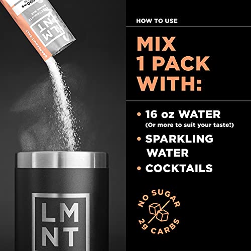 LMNT Zero-Sugar Electrolytes - Grapefruit Salt - Hydration Powder Packets | No Dodgy Drink LMNTBuy Supplements Australia