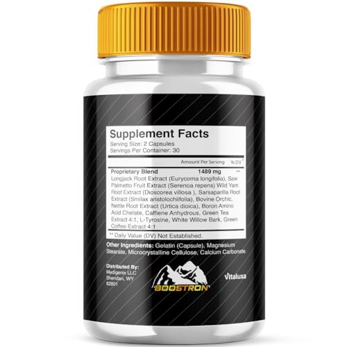 Boostron Capsules, Boostron Supplement Pills - Boostrom Maximum Strength Performance Blend Premium Advanced Formula All Natural Ingredients for Advanced Health Vitamin Support Reviews (60 Capsules) VitaluxaBuy Supplements Australia