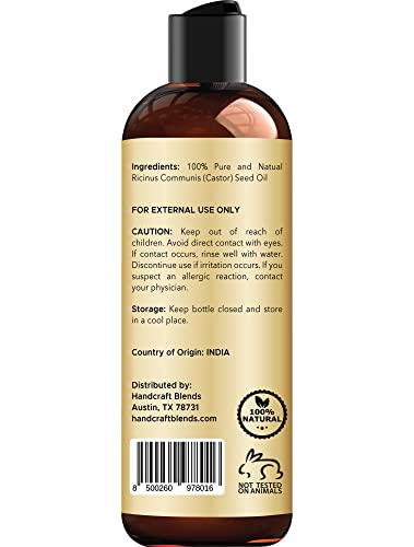 Handcraft Blends Jamaican Black Castor Oil for Hair Growth, Eyelashes and Eyebrows - 100% Pure Handcraft BlendsBuy Supplements Australia