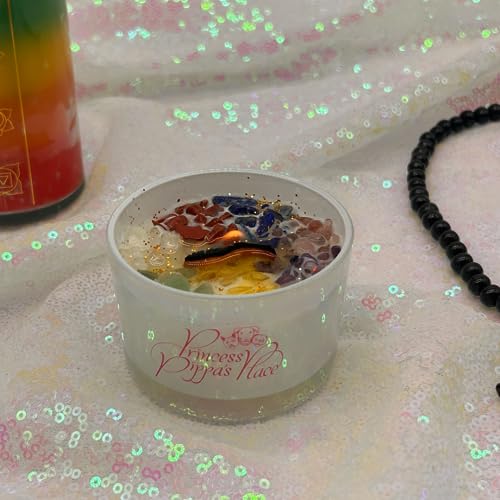 Princess Pippa's Place Healing Candles with Crystals Inside- Natural Soy Wax 7 Stones Crystal Candle Jar Msupps.comBuy Supplements Australia