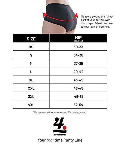 4period High Absorbency for Heavy Flow Period Panties; Leakproof, for Teens and Women (3 Black, X-Large) 4periodBuy Supplements Australia