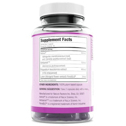 Smarter Skin, Nourishing Skin Health Within, Triple Combination of Polypodium Leucotomos Extract, FloraGLO, Verbasnol, 60 Vegan Capsules Nature RestoreBuy Supplements Australia