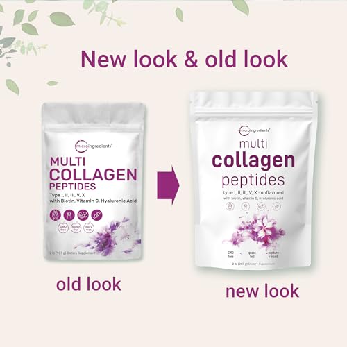 Multi Collagen Protein Powder, 2 Pounds – Type I,II,III,V,X with Biotin 10000mcg Micro IngredientsBuy Supplements Australia