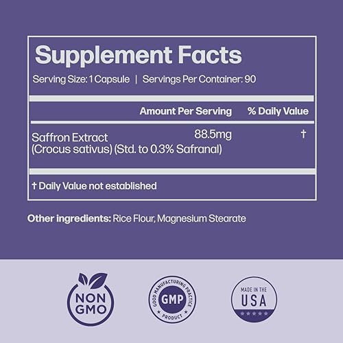 Pure Saffron Extract - Appetite Suppressant for Weight Loss Women & Men - Natural Hunger Ultra6 NutritionBuy Supplements Australia