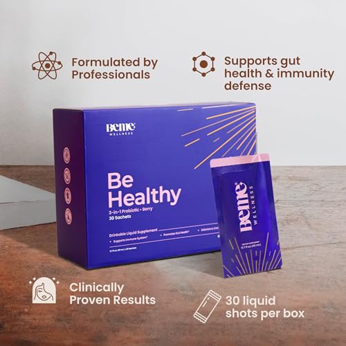 Be Healthy 3-in-1 Liquid Probiotics for Women and Men - Vitamin C, Zinc, Elderberry BeMeBuy Supplements Australia