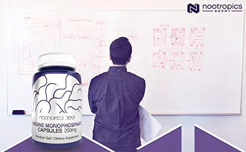 Nootropics Depot Uridine Monophosphate Capsules | Disodium Salt (60 Count) Cognitive Enhancer* | Nootropic | Choline Precursor Nootropics DepotBuy Supplements Australia