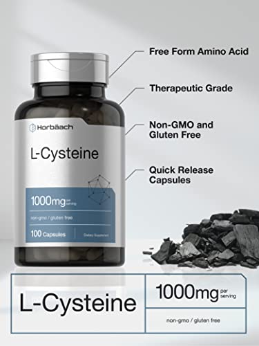 L-Cysteine 1000mg | 100 Powder Capsules | Non-GMO, Gluten Free Supplement HorbäachBuy Supplements Australia