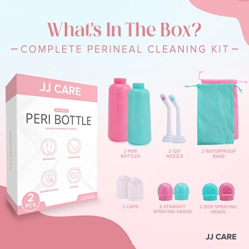 JJ CARE Peri Bottles - Pack of 2 Peri Bottles for Postpartum Care Kit, 500 ml Peri Bottles JJ CAREBuy Supplements Australia