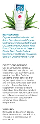 Aloe Cadabra Natural Organic Personal Lubricant and Vaginal Moisturizer, Wild Rose, 2.5 Ounce Aloe CadabraBuy Supplements Australia