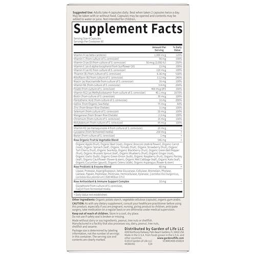 Garden of Life Multivitamin for Men - Vitamin Code 50 & Wiser Men's Raw Whole Food Vitamin Supplement with Probiotics Garden of LifeBuy Supplements Australia