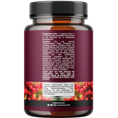 Kidney Support Cranberry Pills for Women and Men - High Strength Kidney Cleanse Detox Natures CraftBuy Supplements Australia
