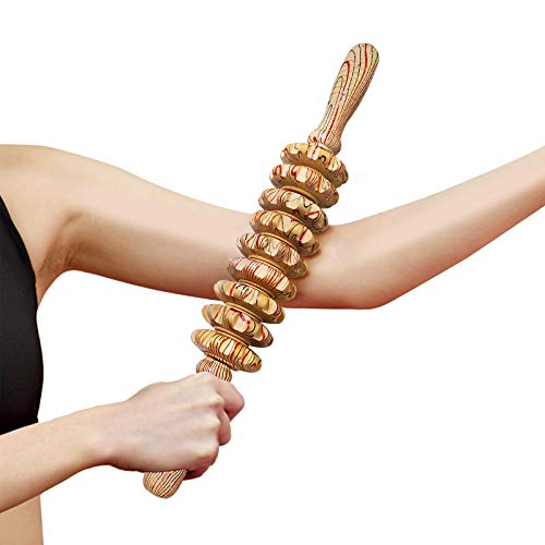 Deston Wooden Massager Handheld Roller Trigger Point Massager Stick for Fascia, Cellulite DestonBuy Supplements Australia