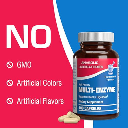 Anabolic Laboratories Multi Enzyme Nutritional Supplements - 100 Capsules of Digestive Anabolic LaboratoriesBuy Supplements Australia