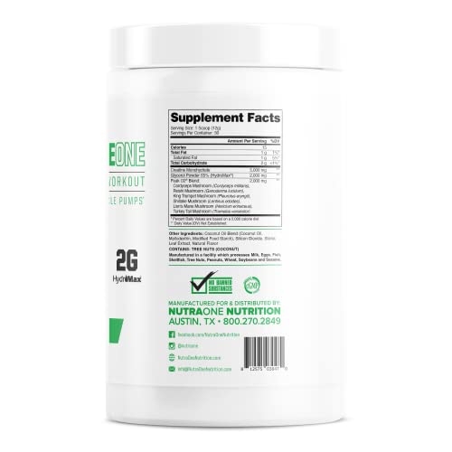 PerformanceOne Best Stimulant-Free Pre Workout Powder by NutraOne for Women and Men —Powerful Nitric Oxide Pre Workout, Non-Stimulant W/ PeakO2Ⓡ, Creatine Monohydrate & HydromaxⓇ (30 Servings)