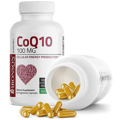 Bronson CoQ10 100 MG High Potency Cellular Energy Production, 60 Vegetarian Capsules BronsonBuy Supplements Australia