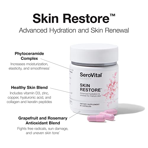 SeroVital Skin Restore, Healthy Skin Supplement with Ceramides and Hyaluronic Acid SerovitalBuy Supplements Australia