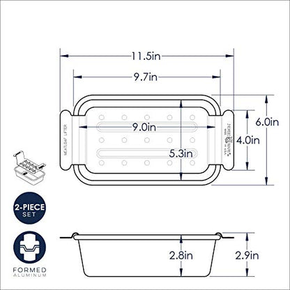 Nordic Ware Naturals Meat Loaf Pan with Lifting Trivet Nordic WareBuy Supplements Australia