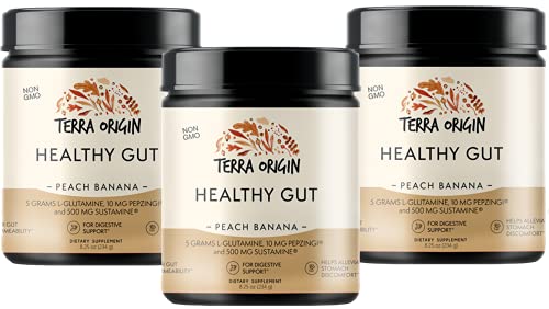 TERRA ORIGIN Healthy Gut Peach Banana | 3-Pack, 90 Servings (Three 30-Serving tubs) TERRA ORIGINBuy Supplements Australia