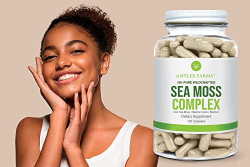 Antler Farms – 100% Pure Sea Moss Complex, 130 Capsules, Organic & Wildcrafted Irish Antler FarmsBuy Supplements Australia