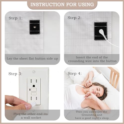 Grounding Sheet, Grounding Mat for Bed with Grounding Cord, Reduce Painful, Inflammation XINHUSUBuy Supplements Australia