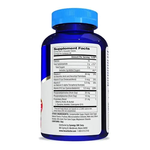 Focus Factor Kids Extra Strength Daily Chewable for Brain Health Support, 120 Count – Vitamins - Quality Formula Focus Factor