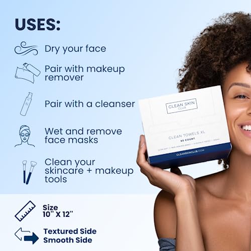 Clean Skin Club Clean Towels XL, Dermatologist Approved, 100% USDA CLEAN SKIN CLUBBuy Supplements Australia