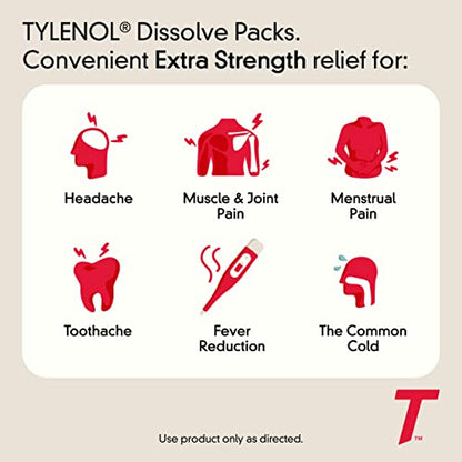 Tylenol Extra Strength Dissolve Packs, 500 mg Acetaminophen Pain Reliever & Fever Reducer TylenolBuy Supplements Australia