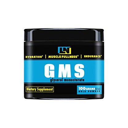 LiveLong Nutrition Glycerol Monostearate GMS Powder - Hydration, Endurance, Muscle