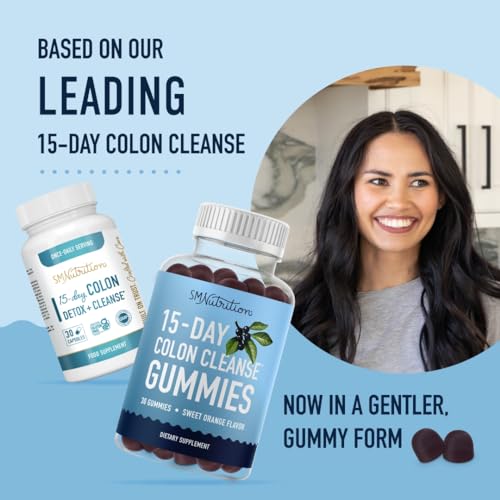 15 Day Colon Cleanse & Detox Gummies | Occasional Constipation & Bloating Relief SMNutritionBuy Supplements Australia